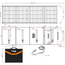EM Kit Solaire Pliable 400W - VICTRON Régulateur MPPT 100/30 -Campinga Boutique em kit solaire pliable 400w victron regulateur mppt 100 30 5